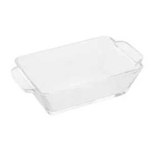 Mini Travessa Retangular Lyor Vidro 13cm Transparente