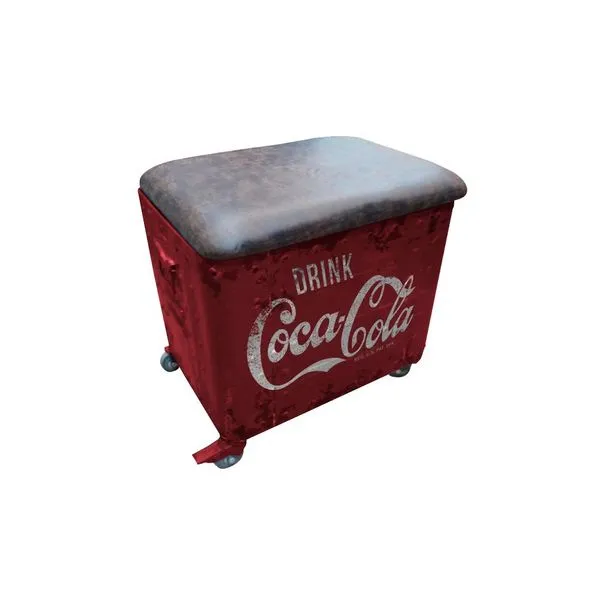 Banqueta Ferro com Baú - Urban Coca-Cola Vintage