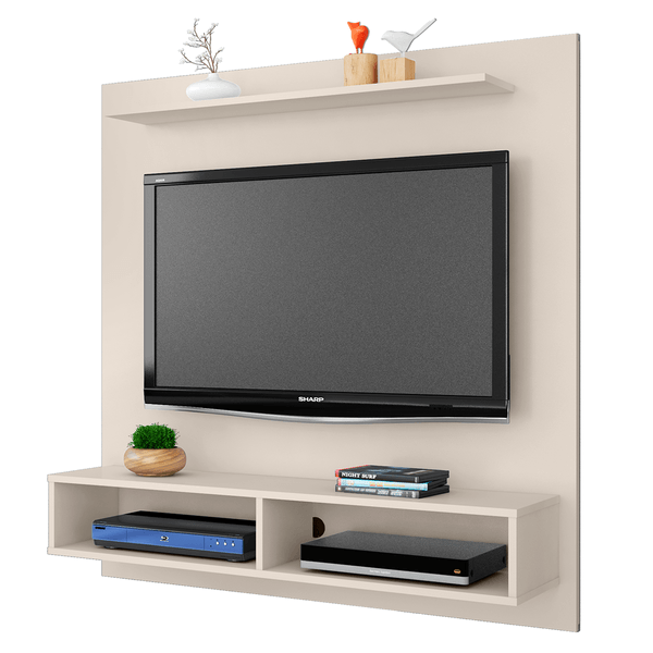 Painel Para TV até 47'', em MDP, 2 Nichos - Gama Off-White