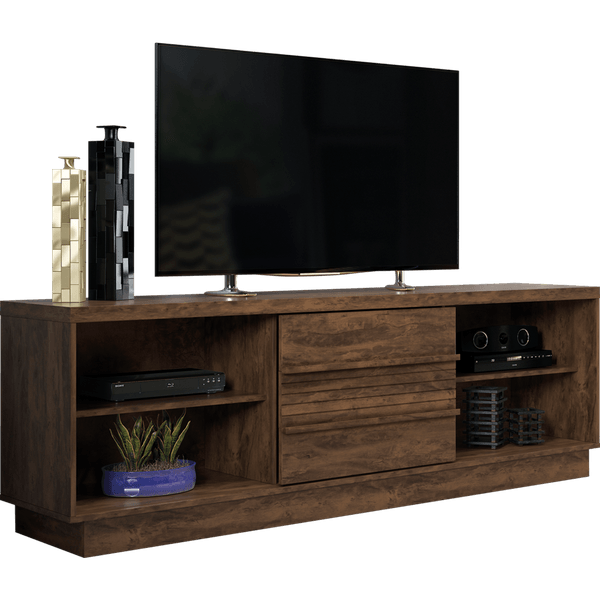 Rack em MDF e MDP, para TV de 65'', 1 Porta - Linea Brasil Canoas Cacau