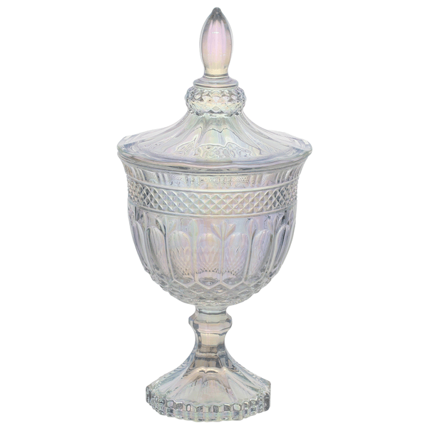 Potiche Decorativo Lyor Brandon, Cristal, Com Tampa, Rainbow, 11,5x24,5cm - 4488