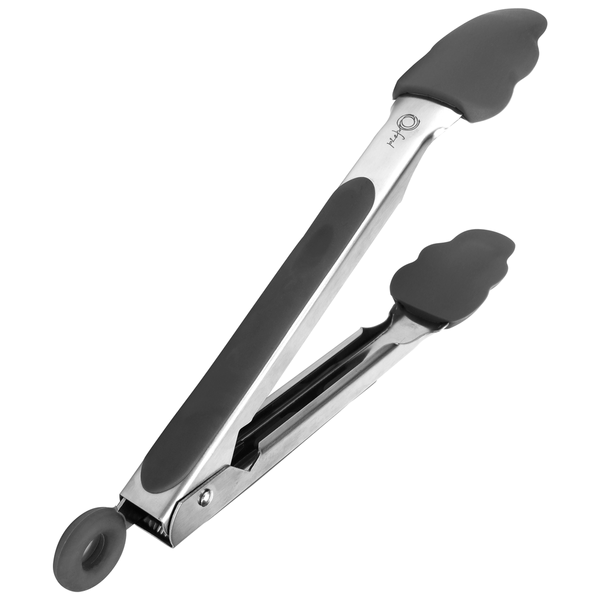 Pegador Multiuso Cool Grey da Oxford, Silicone Premium, Cabo em Aço Inox, 0,3x27cm - 69924