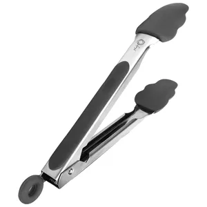 Pegador Multiuso Cool Grey da Oxford, Silicone Premium, Cabo em Aço Inox, 0,3x27cm - 69924