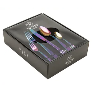 Faqueiro Rainbow Pisa da Wolff, 30 Peças, Com Gift Box, Aço Inox - 71454