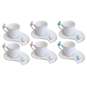 Conjunto de Xicaras para Café Wolff 6 Peças 90Ml Porcelana Branco Conjunto de Xicaras para Café Wolff 6 Peças 100Ml Porcelana Branco