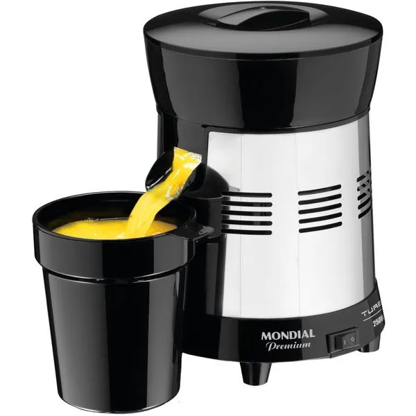 Espremedor de Fruta Mondial Premium Turbo, 250W, Inox - E-10 Bivolt