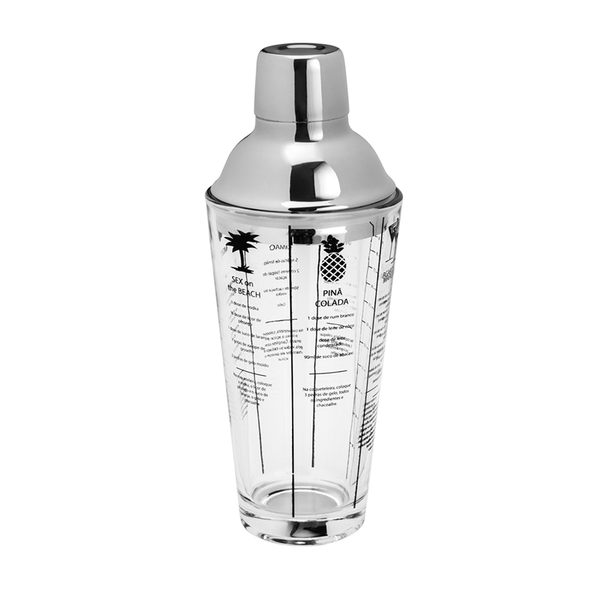 Coqueteleira Coimbra Lyor, 420ml, Vidro/Aço Inox - 7178