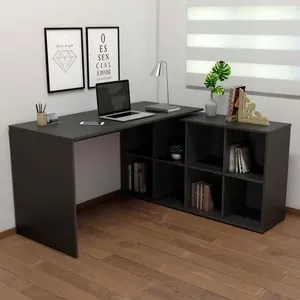 Escrivaninha Artany Nero II com 8 Nichos Preto