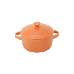 Mini Caçarola Farm Porcelana Laranja Lyor, 13x10 - 8313