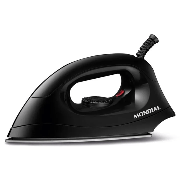 Ferro à Seco Mondial 1000W Base de Alumínio Design Anatônimo Preto - FSN-55-B 220V