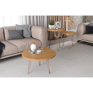 Mesa de Centro em MDF, Pintura UV, 3 Pés - Evolution Novare