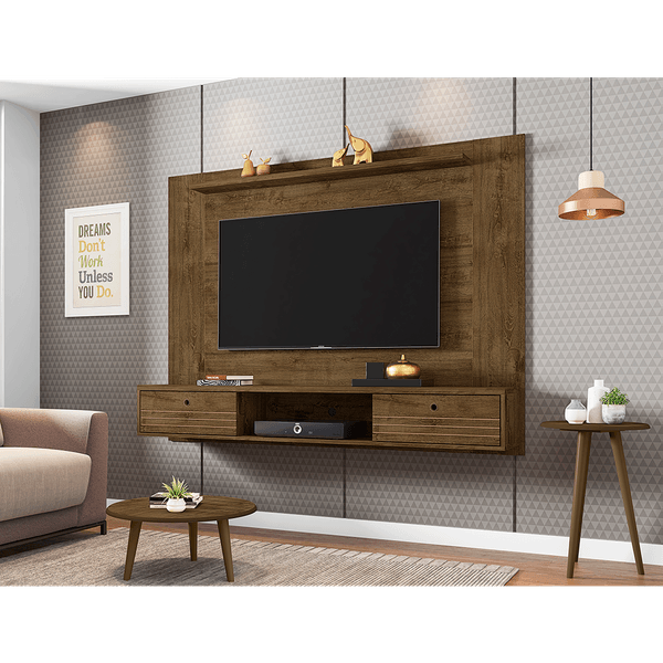 Painel Home para TV de 65'', MDP/MDF, 2 Portas, 2 Prateleira - Ametista Madeira Rústica