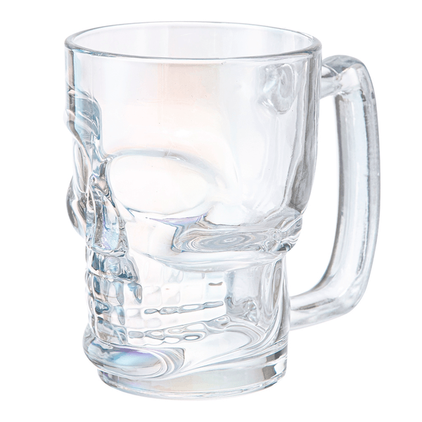 Jogo de Canecas Caveira para Cerveja, 2 Peças, Vidro, 380ml - 26670