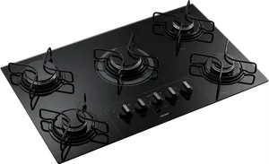Cooktop A Gás Consul 5 Bocas com Vidro Temperado Preto e Acendimento Super Automático Controle Fácil CD075AE Bivolt