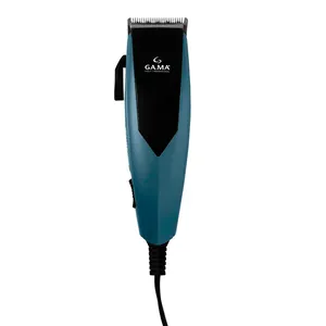 Cortador de Cabelo Gama Italy 4 Pentes Guia 1 Pente de Cabelo 1 Tesoura Azul/Preto GM Master 110V