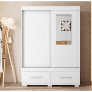 Guarda Roupa Sereno 2 Portas 2 Gavetas MDP Branco