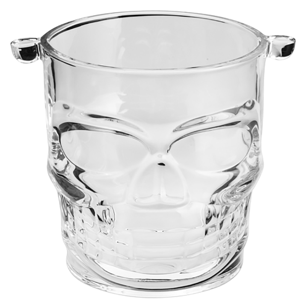 Balde Para Gelo Bar Lyor, Caveira Rock Style, Vidro - 7215