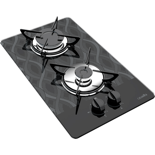 Cooktop Casavitra 2 Bocas Wavy, Preto - E10E21.227 Bivolt