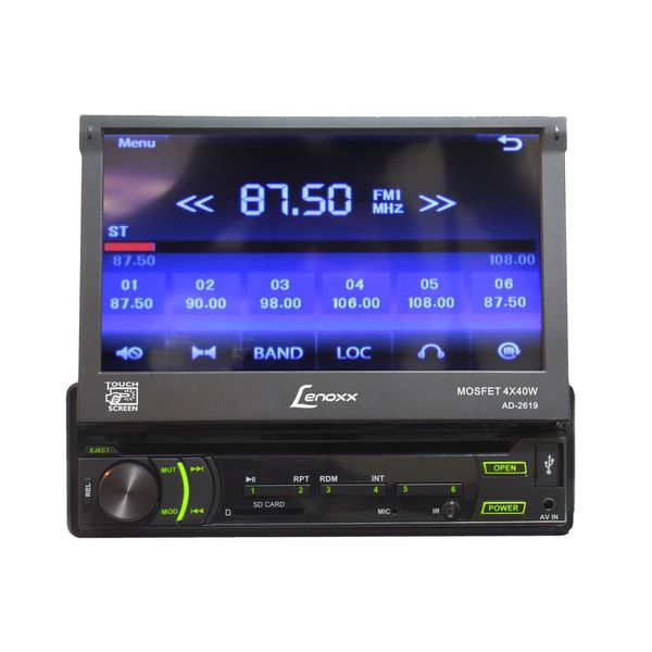 DVD Automotivo Lenoxx, Touch Screen, Tela de 7'', Conexão USB, Controle Remoto - AD2619