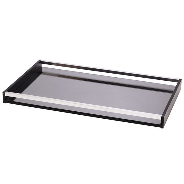 Bandeja Black Thin da Woodart, Com Espelho, 60cm, Madeira - 13055