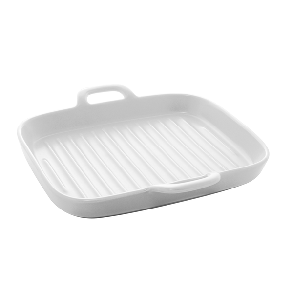 Conjunto de Travessas Bon Gourmet, 19x19x3cm, 2 Peças, Porcelana, Branco - 28716