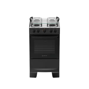 Fogão 4 Bocas Atlas Coliseum Plus Preto com Mesa Inox Bivolt