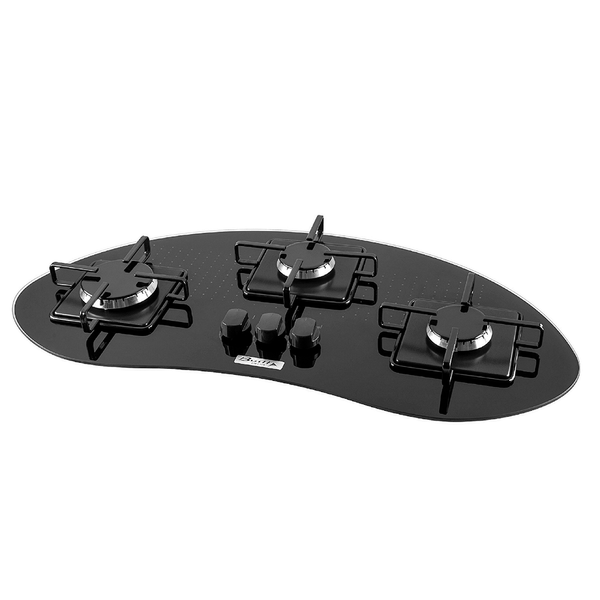 Cooktop Delta Built, Vidro Temperado, 3 Bocas, Preto - BLT3Q Bivolt