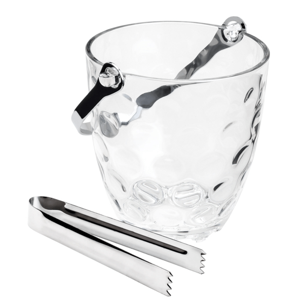 Balde Para Gelo Bar Bon Gourmet, Com Alça, Com Pegador Bolhas, Vidro - 35248