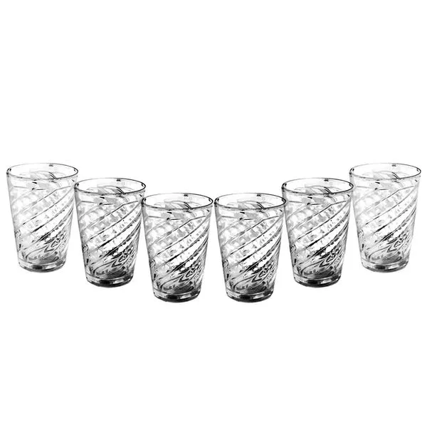 Jogo de Copos Class Home Twister em Vidro 6 Peças 220ml
