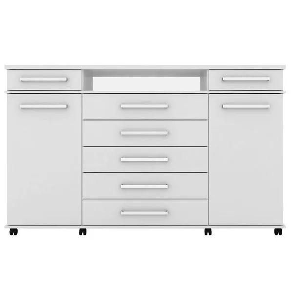 Cômoda Demóbile London com 7 Gavetas e 2 Portas Branco