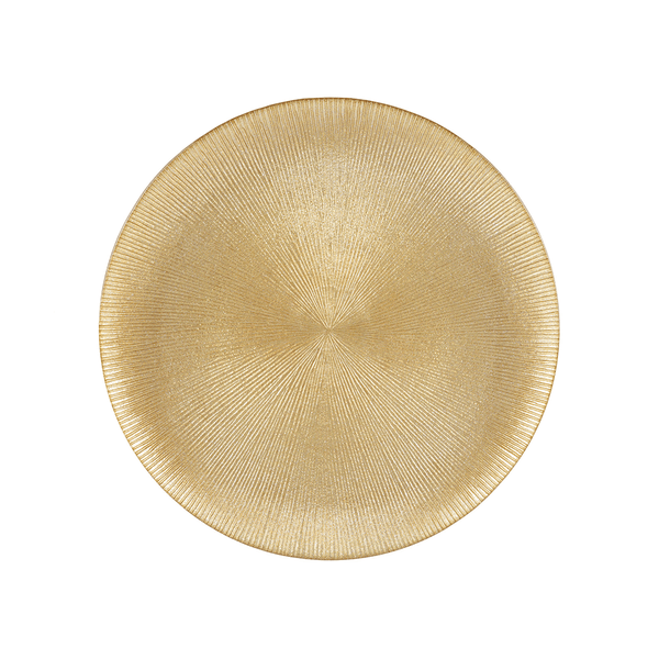Sousplat Dots, Cristal, 33x2cm, Dourado - 27764