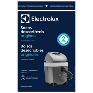 Kit Electrolux com 3 Sacos Para Aspiradores, 6.5L, Hidrovac - CSEHV