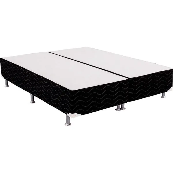 Box Casa Queen com Pés 158x198cm - Ortobom Light Selado Black