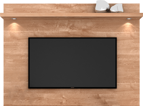 Painel para TV em MDF, com Luminária - Dj Móveis Paolo Carvalho York