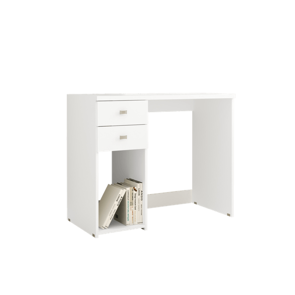 Mesa Para Notebook, 2 Gavetas, 1 Nicho, MDP - Móvel Bento MSM412 Branco