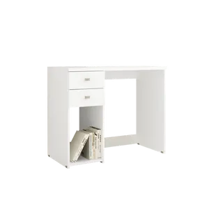 Mesa Para Notebook, 2 Gavetas, 1 Nicho, MDP - Móvel Bento MSM412 Branco