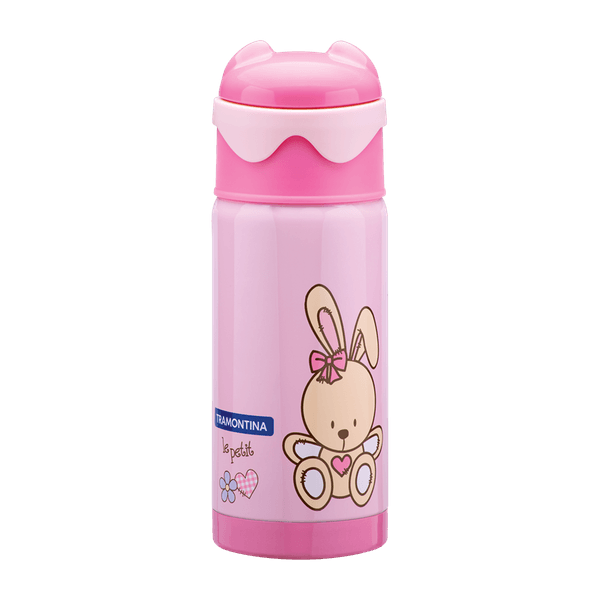 Garrafa Térmica Tramontina Le Petit, 350ml, Aço Inox, Rosa - 61649/035