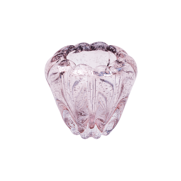 Vaso de Vidro Italy Lyor, Rosa Claro, 16x14cm - 4261