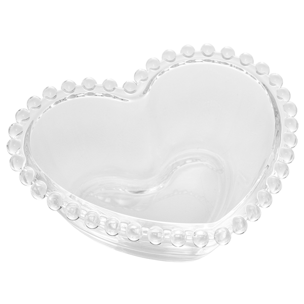 Bowl Cristal Coração Pearl, Transparente, 19x15x6cm - 28377