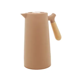 Garrafa Térmica Bon Gourmet Nordica, Cabo em Madeira, 1 Litro, Nude - 28857
