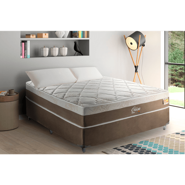 Conjunto Box Casal, Espuma D28, Euro Pillow e Mola, 138x188cm - Orion Visco