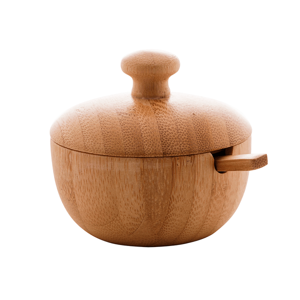 Açucareiro com Colher, Bambu Verona, 8x7,5cm - 1492 Açucareiro com Colher, Bambu Verona, 8x7,5cm - 1492