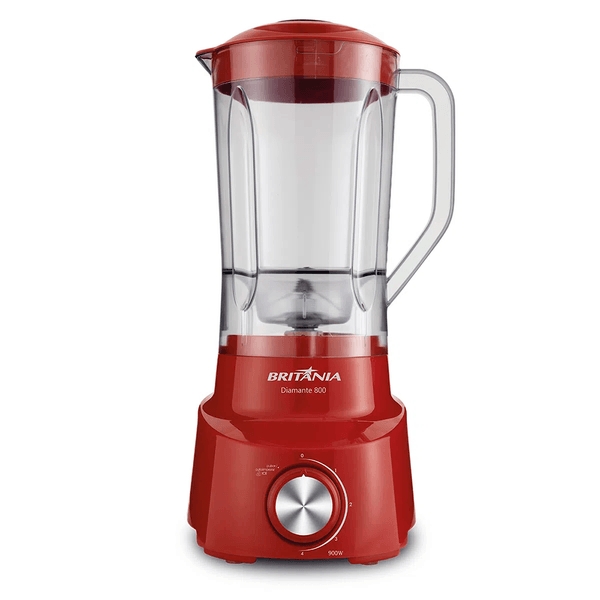 Liquidificador Britânia, 4 Velocidades, 900W, Vermelho - Diamante 800 220V