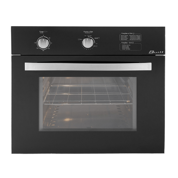 Forno a Gás, Embutir, BUILT, 46L, Luxor, Vidro duplo, Non-Stick - FNOLX46 127V