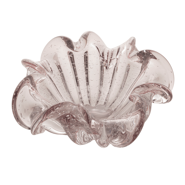 Centro De Mesa Italy Lyor, Vidro, Rosa Claro, 21x10cm - 4264