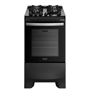 Fogão Dako Supreme Glass 4 Bocas a Gás Acendimento Automático Preto Bivolt