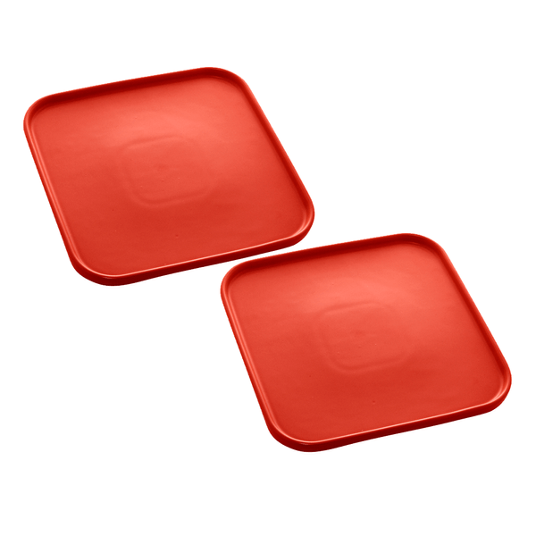 Jogo de Travessas Nórdica Porcelana Bon Gourmet, 2 Peças, 25cm, Vermelho Matt - 28683