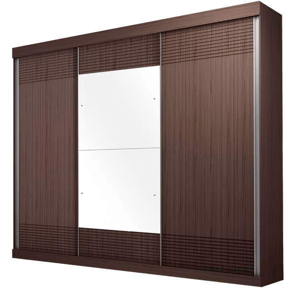 Guarda-Roupa Casal Penedo em MDF 3 Portas 6 Gavetas Bom Pastor Álamo
