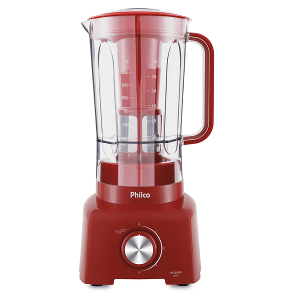 Liquidificador Philco, 900W, 4 Velocidades, 2,7L, Vermelho, PLQ800V 110V