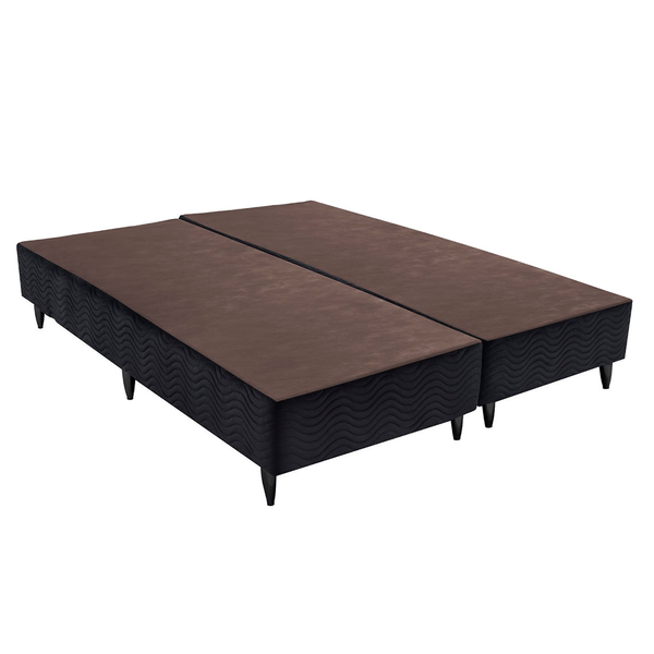 Base Cama Box King Size Sommier 193x203cm Ortobom Preto